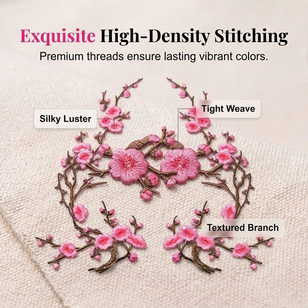 DIY Cherry Blossom Iron On Pat - Textile For Sewing review and price