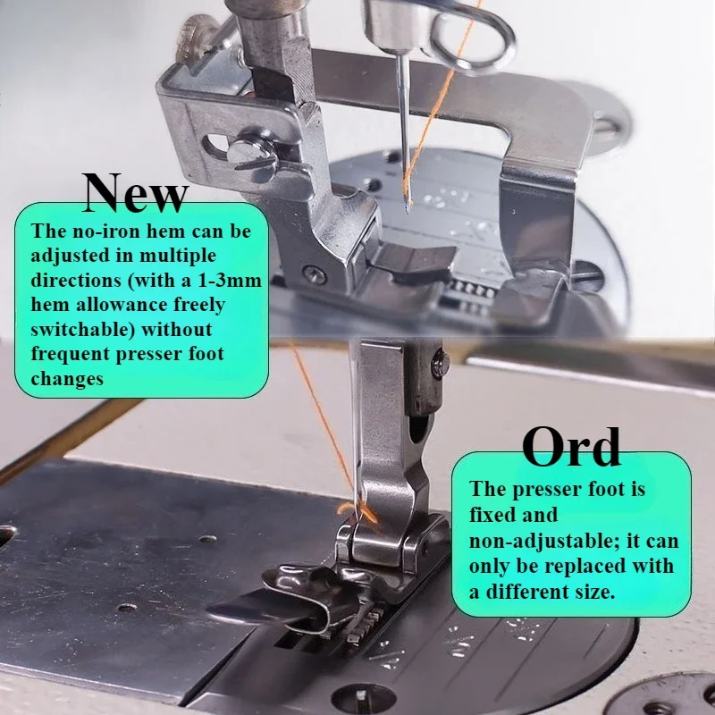 Adjustable No-Iron Hemmer Foot - Textile Sewing Machines review and price