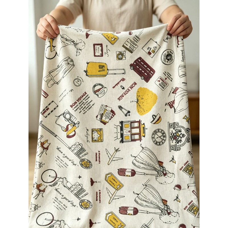 Mixed‑Blend Fabric with Girl P - Textile For Sewing review and price