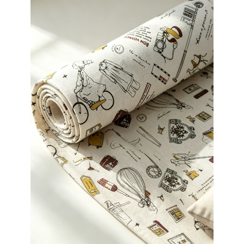Mixed‑Blend Fabric with Girl P - Textile For Sewing review and price