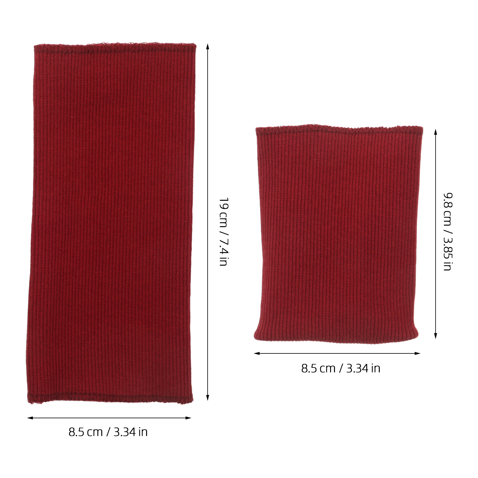 1Pair Dark Red Ribbed Knit Cuf - Textile For Sewing review and price