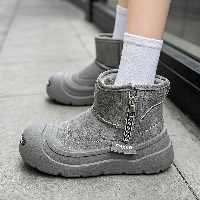 Men's snow boots with warm fle - Sewing Zipper review and price