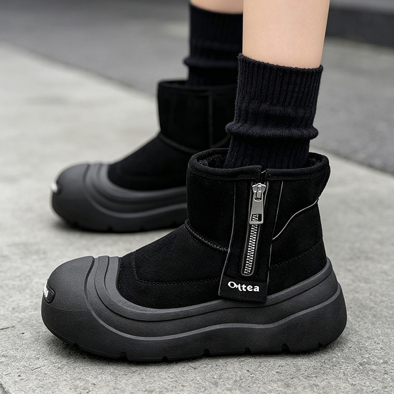 Men's snow boots with warm fle - Sewing Zipper review and price